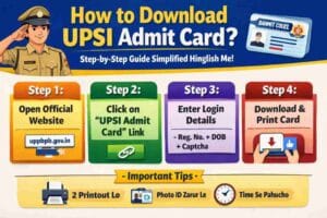 How to download upsi admit card
