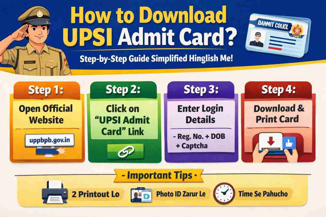 How to download upsi admit card