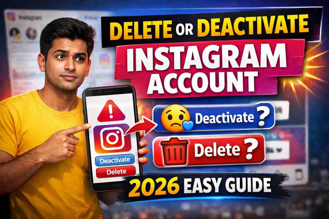 How to Delete or Deactivate Instagram Account (2026 Easy Step-by-Step Guide)
