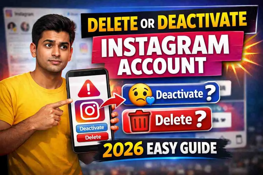 How to Delete or Deactivate Instagram Account (2026 Easy Step-by-Step Guide)